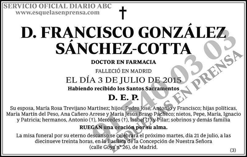 Francisco González Sánchez-Cotta